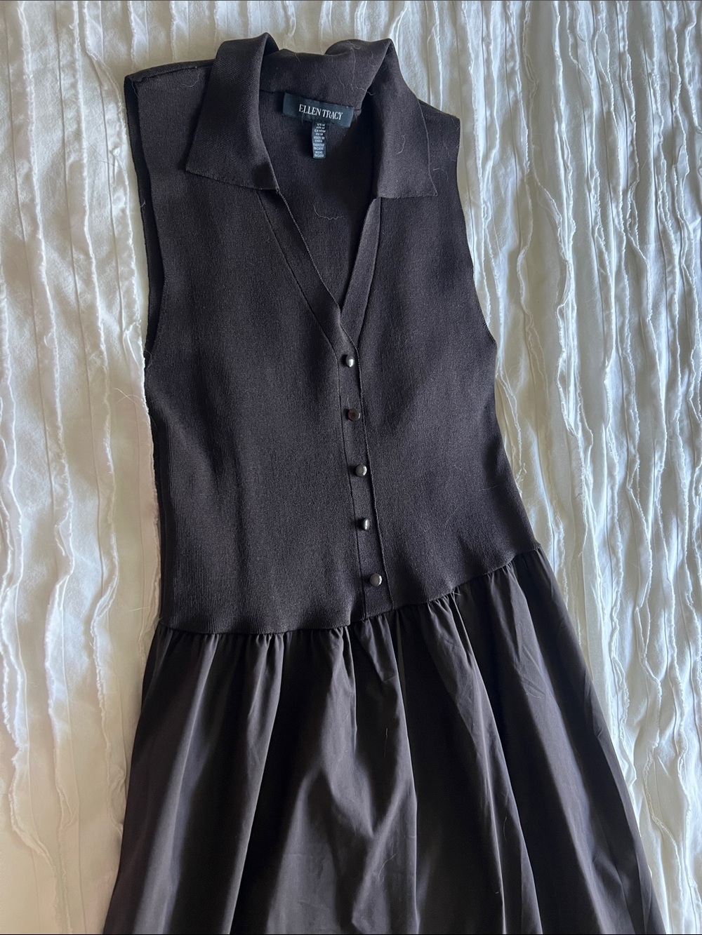 Ellen Tracy Sleeveless Maxi Dress in Dark Brown - Picture 2 of 8